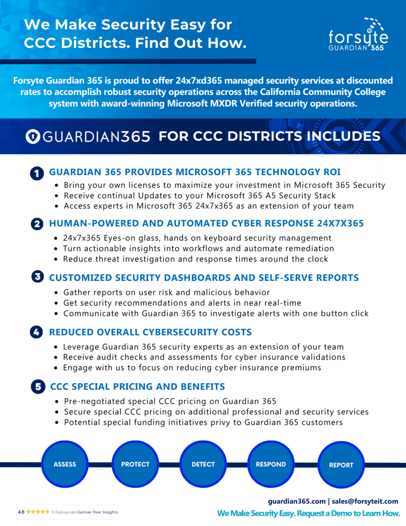 Guardian 365 services for CCC districts