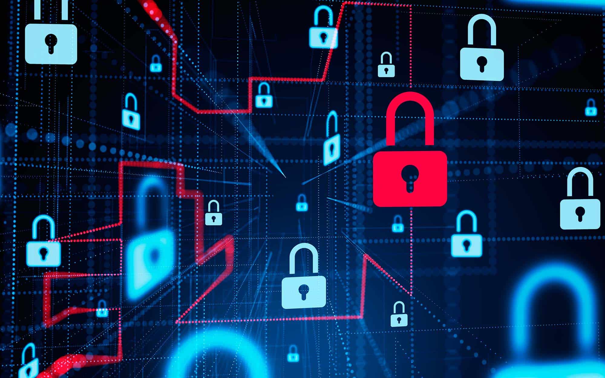 Cybersecurity-hologram-and-lock-circuit-cyberattack-and-protection_