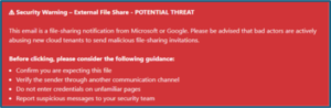 Security Warning With text